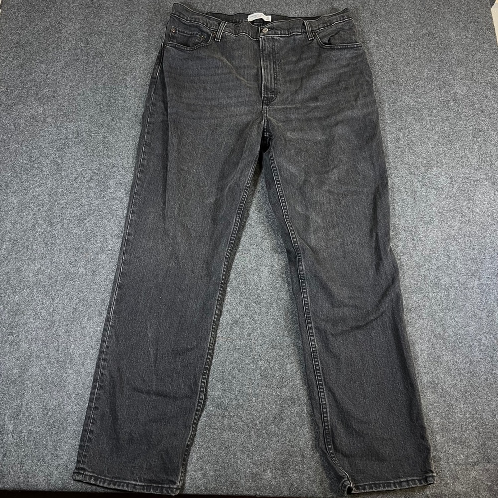 Abercrombie & Fitch 90s Straight Ultra High Rise Jeans Washed Black 33 16R